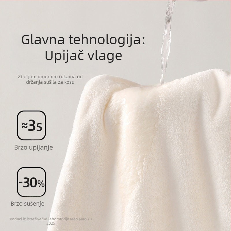 Drizzle kapa za kosu, koralni flis, 150D, cut pile, 140–169 g