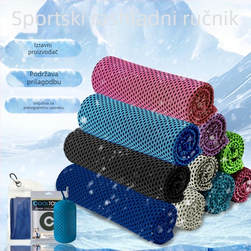 Poliesterni sportski ručnik s hlađenjem za vanjske treninge, brzo upijanje znoja, brzo suši, 40 g, mogućnost prilagođavanja logotipa