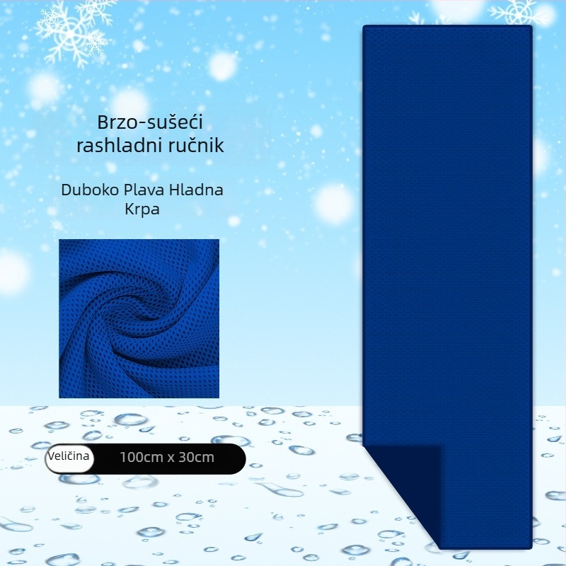 Poliesterni sportski ručnik s hlađenjem za vanjske treninge, brzo upijanje znoja, brzo suši, 40 g, mogućnost prilagođavanja logotipa