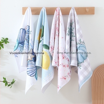 Ispisana kuhinjska krpa – mikrovlakno, 300gsm, apsorpcija 5–10 s, ravna tkanja