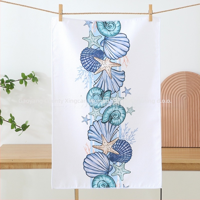 Ispisana kuhinjska krpa – mikrovlakno, 300gsm, apsorpcija 5–10 s, ravna tkanja