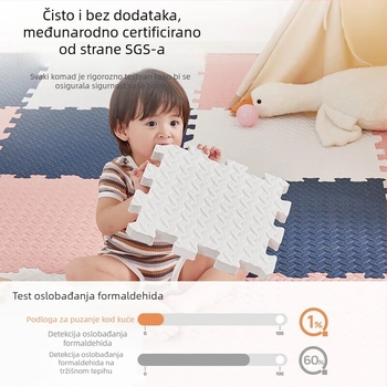 Interlockani pjenasti tepih za puzanje – mekana otporna podloga za spavaću sobu i dnevni boravak