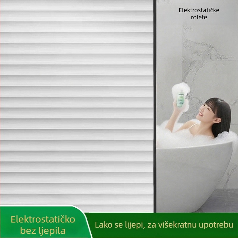 Elektrostatni mat film za staklo prozora za privatnost, poluprovidan, vodootporan za kupaonicu