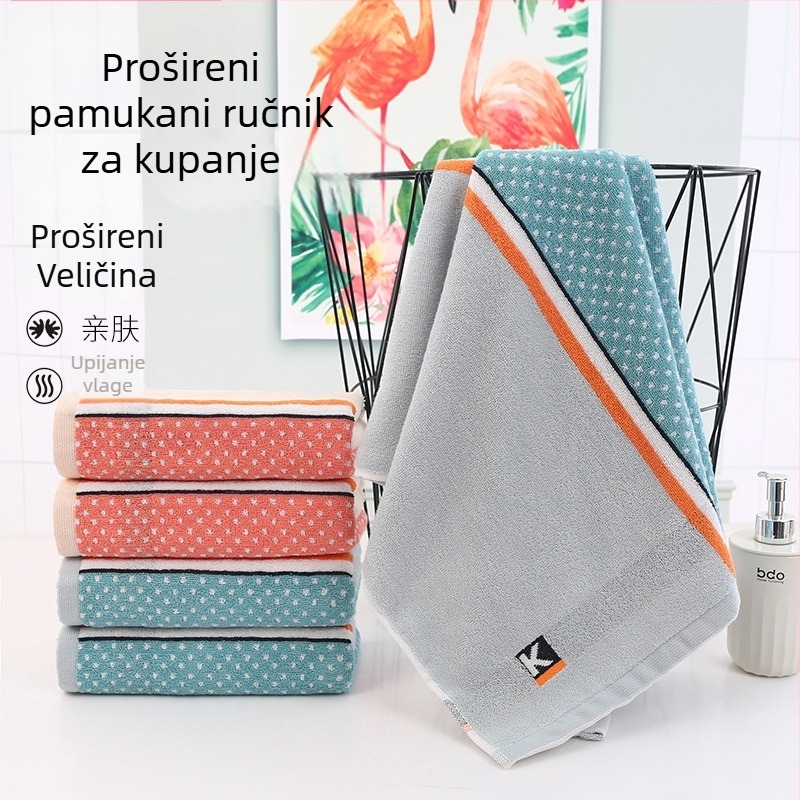 Guangying ručnik za kupanje od 100% pamuka, 32S pređa, jacquard Ravna tkanina, sašiven, 140–170 g