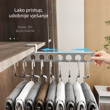 Stalak za hlače u ormaru s izvučnim mehanizmom, PP materijal, paket od 50 kom., neovisni proizvođač, tiskani logotip