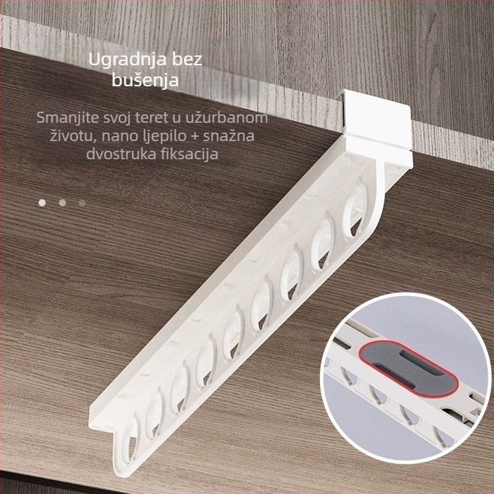 Stalak za hlače u ormaru s izvučnim mehanizmom, PP materijal, paket od 50 kom., neovisni proizvođač, tiskani logotip