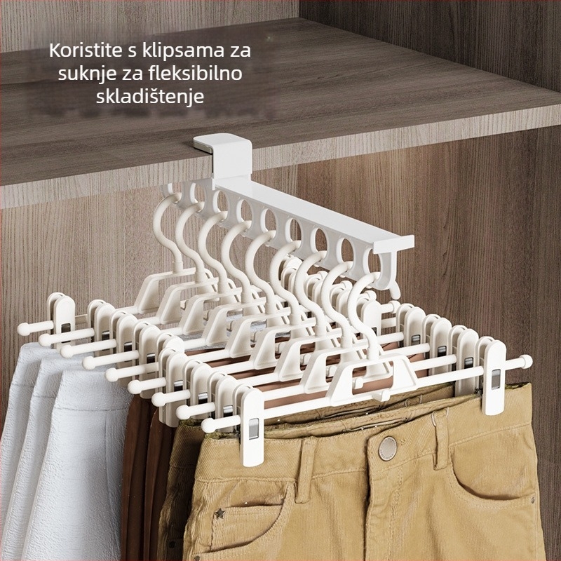 Stalak za hlače u ormaru s izvučnim mehanizmom, PP materijal, paket od 50 kom., neovisni proizvođač, tiskani logotip