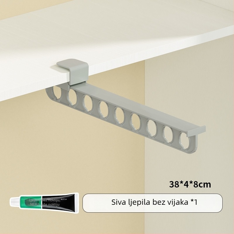 Stalak za hlače u ormaru s izvučnim mehanizmom, PP materijal, paket od 50 kom., neovisni proizvođač, tiskani logotip