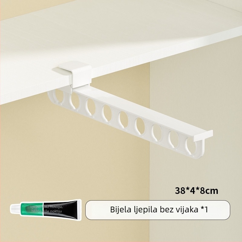 Stalak za hlače u ormaru s izvučnim mehanizmom, PP materijal, paket od 50 kom., neovisni proizvođač, tiskani logotip