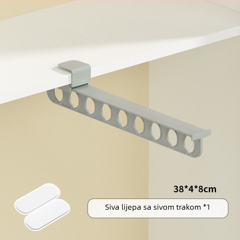 Stalak za hlače u ormaru s izvučnim mehanizmom, PP materijal, paket od 50 kom., neovisni proizvođač, tiskani logotip
