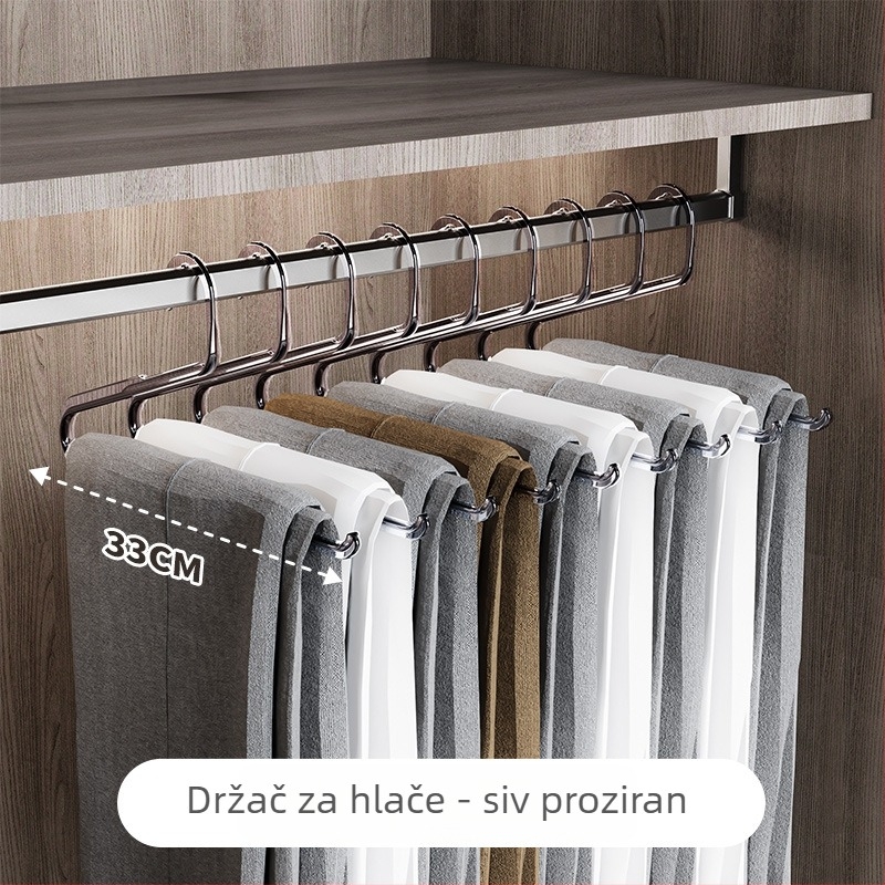 Stalak za hlače u ormaru s izvučnim mehanizmom, PP materijal, paket od 50 kom., neovisni proizvođač, tiskani logotip