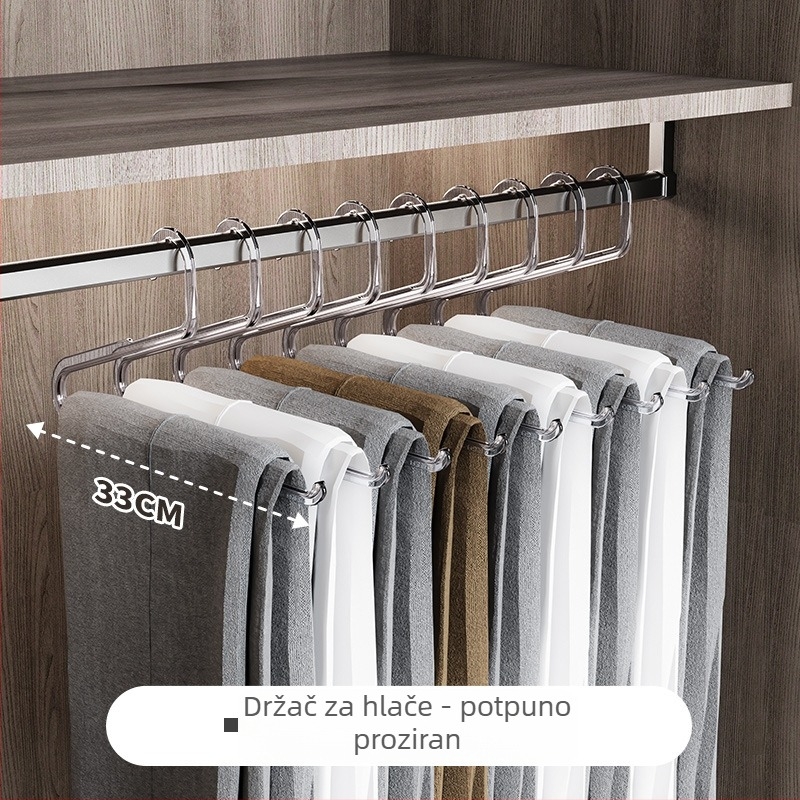 Stalak za hlače u ormaru s izvučnim mehanizmom, PP materijal, paket od 50 kom., neovisni proizvođač, tiskani logotip