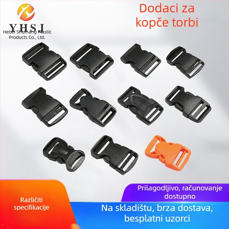 Podesiva plastična kopča POM za ruksake – dodatna oprema za prtljagu, Yonghang, licencirana privatna etiketa