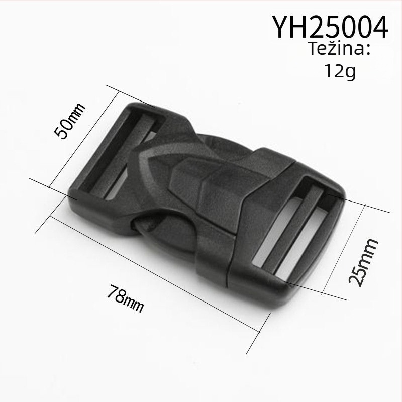 Podesiva plastična kopča POM za ruksake – dodatna oprema za prtljagu, Yonghang, licencirana privatna etiketa