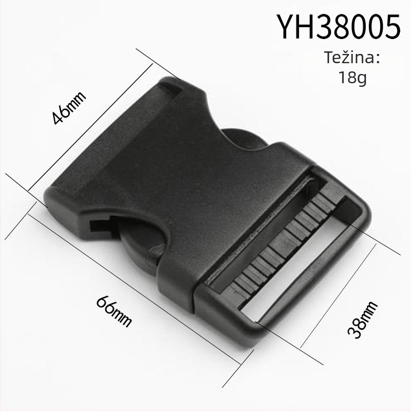 Podesiva plastična kopča POM za ruksake – dodatna oprema za prtljagu, Yonghang, licencirana privatna etiketa