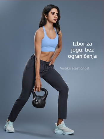 Ženski sportski grudnjak visokog podržavanja s križnim leđima, push-up efekt, pune košarice, srednje oblikovane košarice, fiksni dvostruki remeni; najlon-elastanska smjesa.