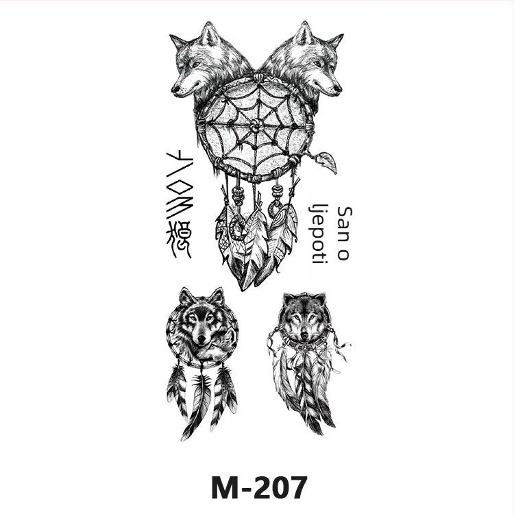 3D tetovaža naljepnica za pola ruke s motivima tigra, vuka i jelena; vodeni prijenos ispisa; prilagodljivo; s logotipom; polumanualna proizvodnja