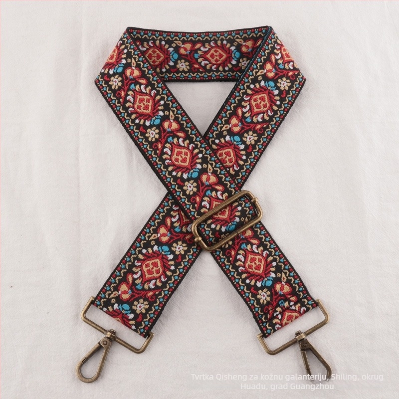 Torba naramenica, široka 5 cm, šarenog etničkog stila, za crossbody, podesiva duga zamjenska naramenica