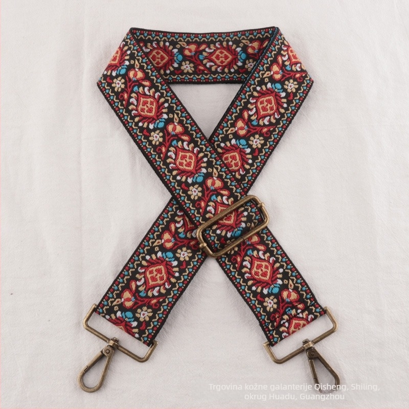 Torba naramenica, široka 5 cm, šarenog etničkog stila, za crossbody, podesiva duga zamjenska naramenica