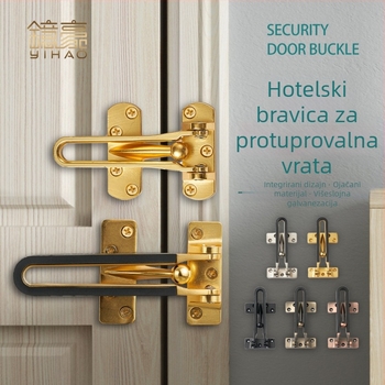 Brava za vrata s lancem protiv krađe (model FDK, tip zasun, legura cinka, polirani/elektroplatinirani završni premaz, moderan i jednostavan stil)