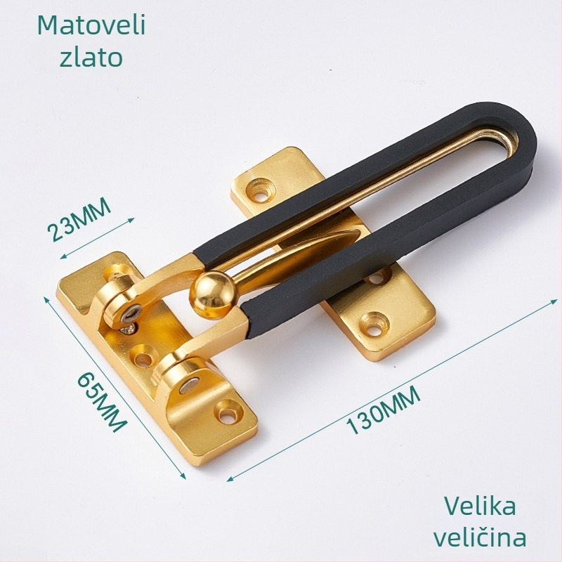 Brava za vrata s lancem protiv krađe (model FDK, tip zasun, legura cinka, polirani/elektroplatinirani završni premaz, moderan i jednostavan stil)