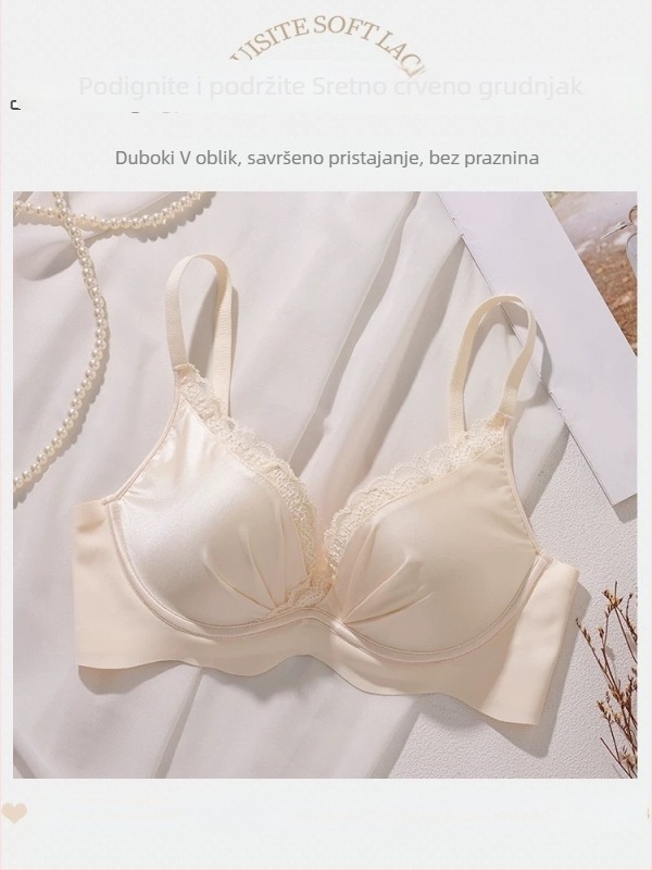 Set donjeg rublja za oblikovanje grudi, 3/4 košarica, tanak oblikovani kalup, najlon, čipka, fiksne naramenice