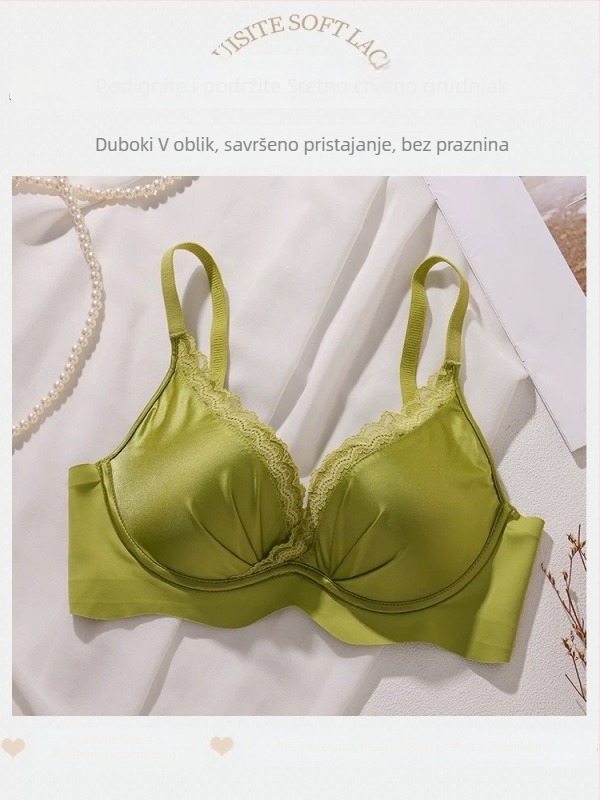 Set donjeg rublja za oblikovanje grudi, 3/4 košarica, tanak oblikovani kalup, najlon, čipka, fiksne naramenice