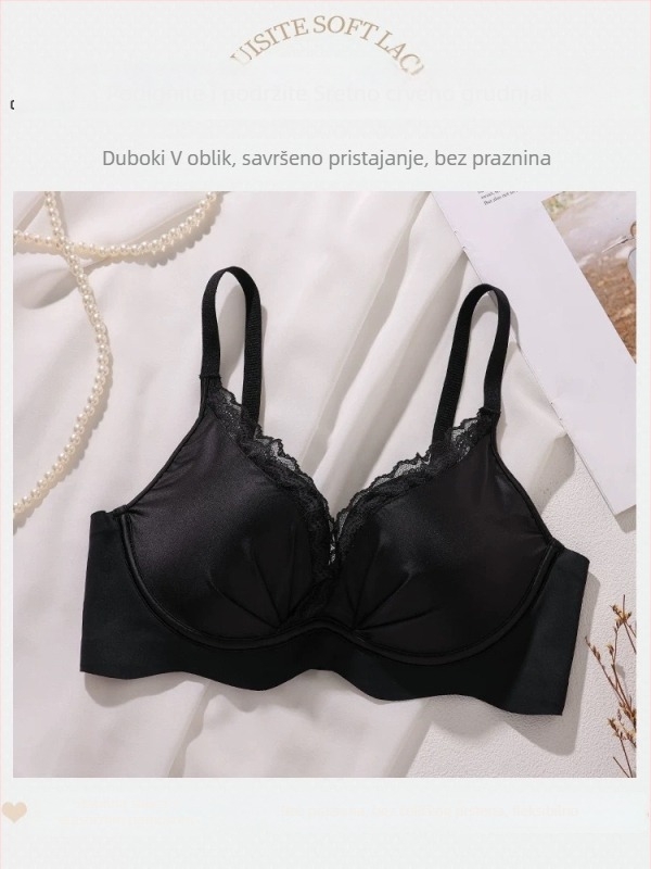 Set donjeg rublja za oblikovanje grudi, 3/4 košarica, tanak oblikovani kalup, najlon, čipka, fiksne naramenice