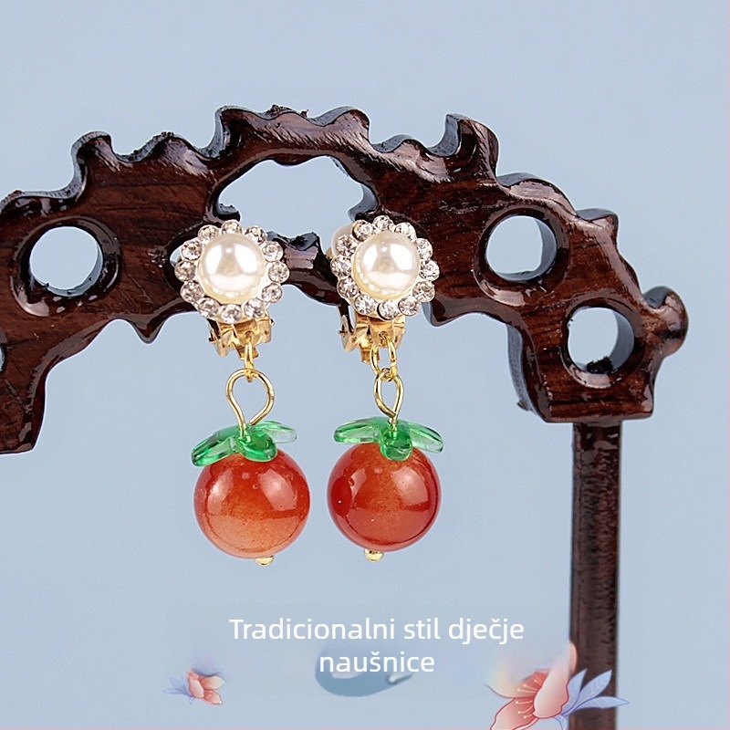 Ušne klipse — antički stil, dječji dizajn, legura, ručna izrada, motiv Princeza Anna