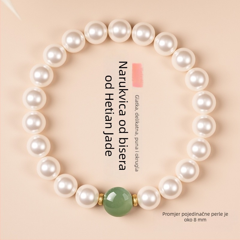 Perlna narukvica Crystal Wing — ručna izrada perlica, unisex stil, modni dodatak za ruku