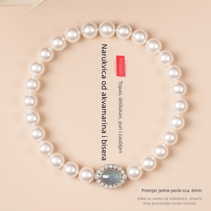 Perlna narukvica Crystal Wing — ručna izrada perlica, unisex stil, modni dodatak za ruku
