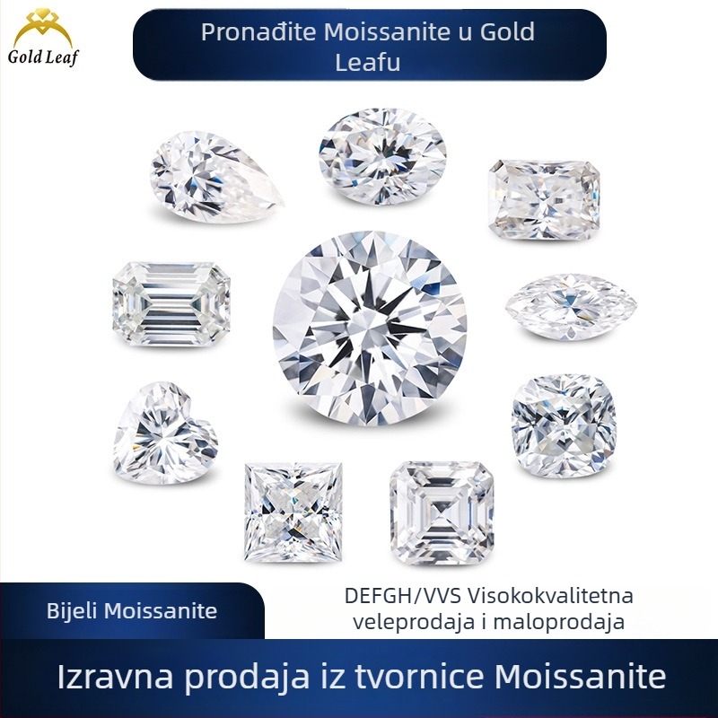 Moissanit 1 karat, DEFGH boja, VVS čistoća, Geometrijski oblik, Certifikat uključen