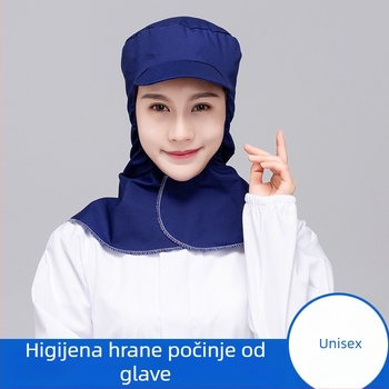 Unisex pamučna pulover kapa s kapuljačom i kratkim obodom, prašini zaštita za prehrambenu industriju; mogućnost logotipa