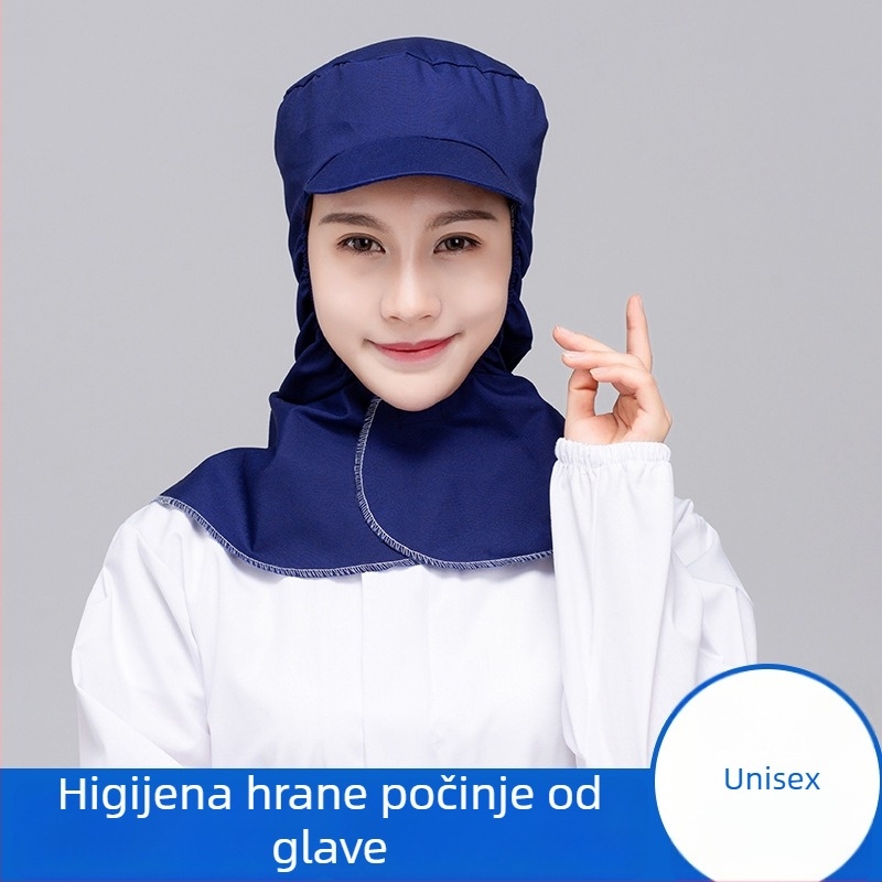 Unisex pamučna pulover kapa s kapuljačom i kratkim obodom, prašini zaštita za prehrambenu industriju; mogućnost logotipa