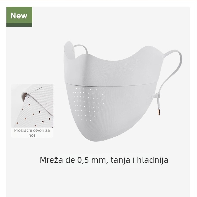Meetsunny maska za zaštitu vrata i cijelog lica od sunca s mrežom Ice Silk, prozračna, UV zaštita, brzo sušenje, šal-stil
