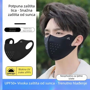 Unisex maska za lice s UV zaštitom, za ljetnu vožnju biciklom, Ice Silk materijal, prozračna