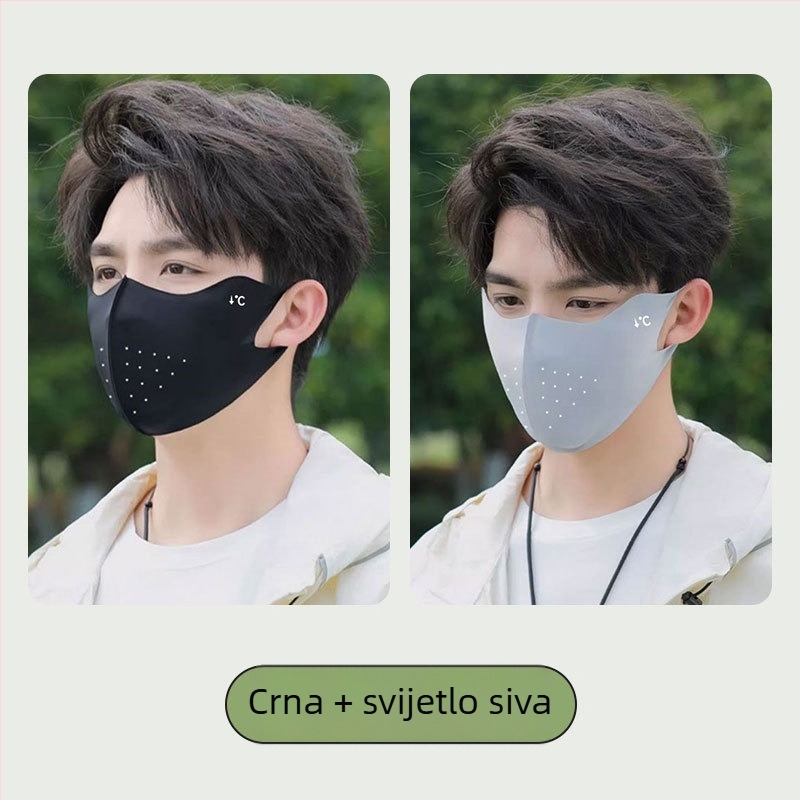 Unisex maska za lice s UV zaštitom, za ljetnu vožnju biciklom, Ice Silk materijal, prozračna