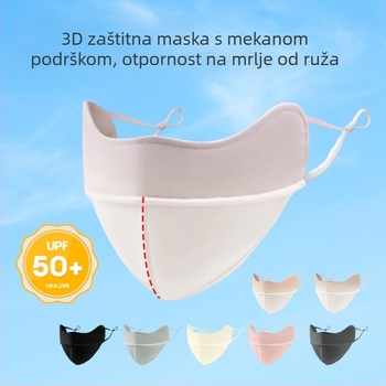 Unisex ljetna maska za UV zaštitu UPF50+, prozračna, 3D oblik, od Ice Silk materijala