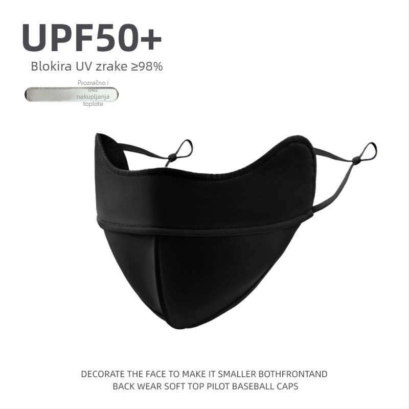 Unisex ljetna maska za UV zaštitu UPF50+, prozračna, 3D oblik, od Ice Silk materijala