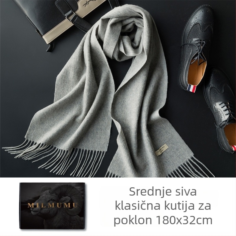Šal od 100% vune, glatko pleteno, topao, zima