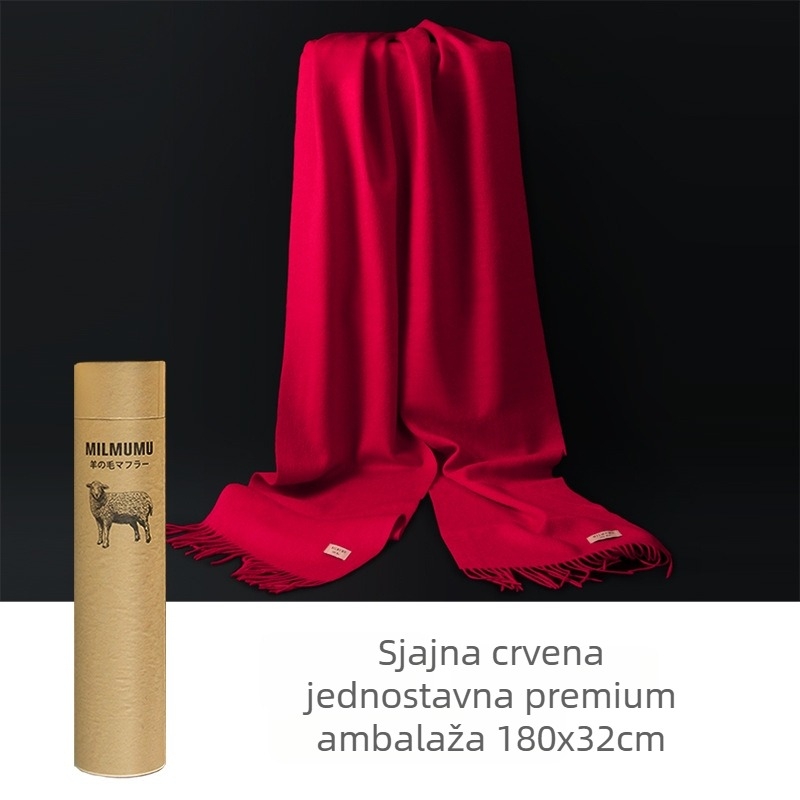 Šal od 100% vune, glatko pleteno, topao, zima