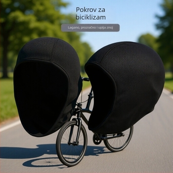 Maska za biciklizam s kapuljačom – prozračan poliester, brzo sušenje, zaštita od sunca, upijanje znoja (Materijal: Poliester; Marka: Other; Kategorija proizvoda: Maska za biciklizam)