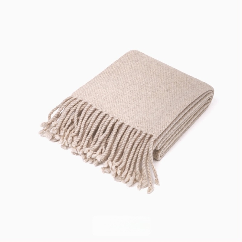 Delicate 100% vuna šal s tasselima, warp pleteni, za žene, zima