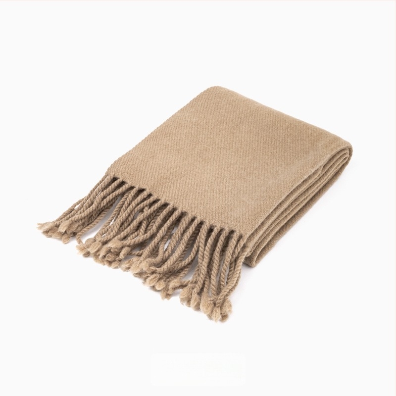 Delicate 100% vuna šal s tasselima, warp pleteni, za žene, zima