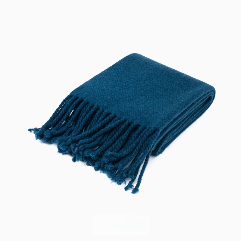 Delicate 100% vuna šal s tasselima, warp pleteni, za žene, zima