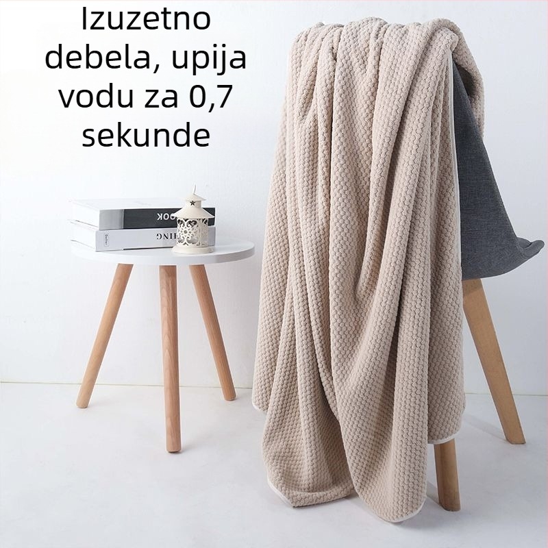 Izuzetno upijajući veliki mikrovlakana kupaonski ručnik, mekan i brzo se suši, za muškarce, žene, odrasle i djecu, kućna upotreba, može se omotati bez ispadanja vlakana