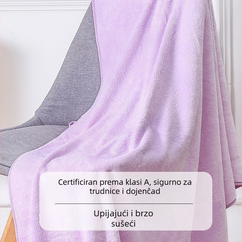 Izuzetno upijajući veliki mikrovlakana kupaonski ručnik, mekan i brzo se suši, za muškarce, žene, odrasle i djecu, kućna upotreba, može se omotati bez ispadanja vlakana