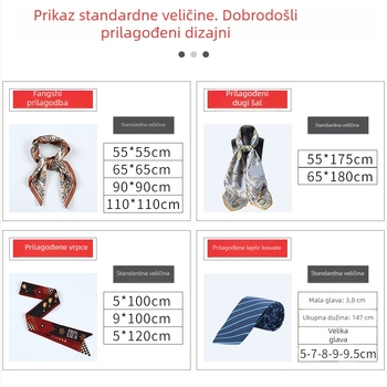 Poliesterski četvrtasti šal s twill tkanjem, unisex za glavu, originalni dizajn