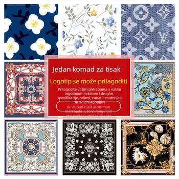 Poliesterski četvrtasti šal s twill tkanjem, unisex za glavu, originalni dizajn