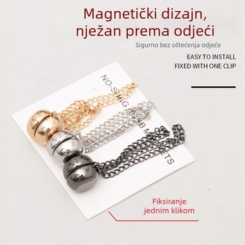 Magnetske manžetne kopče – legura, ženski INS stil, okrugli oblik, elektroplatiniranje, proljeće 2025